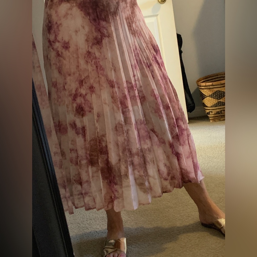 Nordstrom never worn pretty pleated chiffon skirt